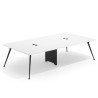 mesa reuniones 260x160 blanco mate tekno mesa doble fondo 160cm 1