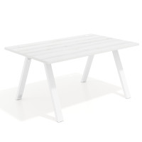 Mesa oficina de diseño UvePro fondo 100cm, estructura blanca - ALBO, 160x100