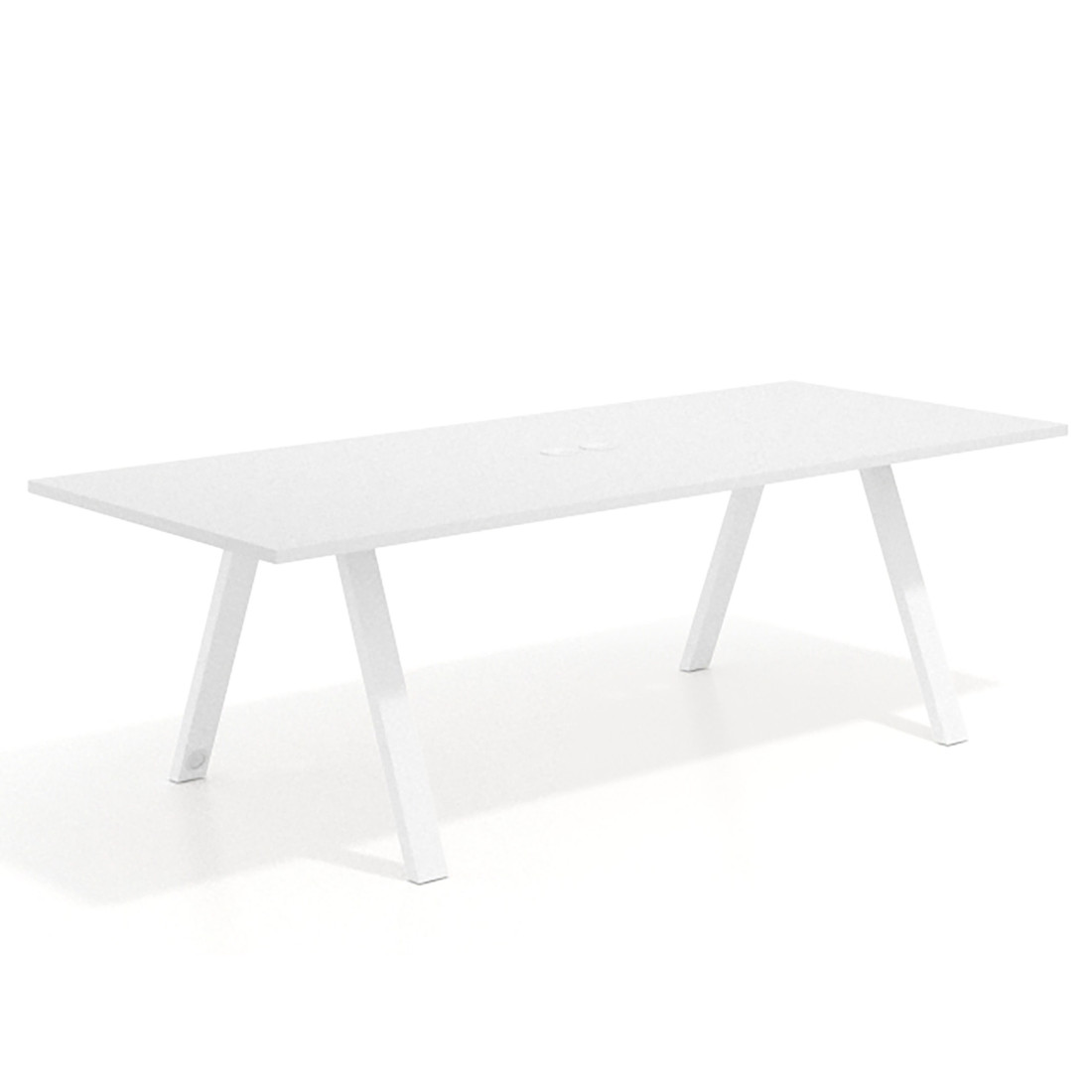 mesa co working 220x100 blanco mate uvepro mesa de reuniones fondo 100cm recto 1