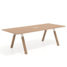mesa co working 220x100 siroco uvepro mesa de reuniones fondo 100cm recto 1