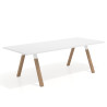 mesa co working 220x100 blanco mate uvepro mesa de reuniones fondo 100cm recto 1