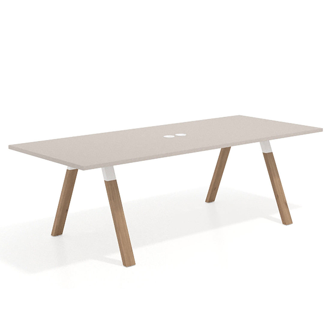 mesa co working 220x100 gris coco uvepro mesa de reuniones fondo 100cm recto 1