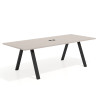 mesa co working 220x100 gris coco uvepro mesa de reuniones fondo 100cm recto 1