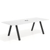 mesa co working 220x100 albo uvepro mesa de reuniones fondo 100cm recto 1