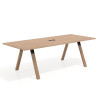 mesa co working 220x100 siroco uvepro mesa de reuniones fondo 100cm recto 1