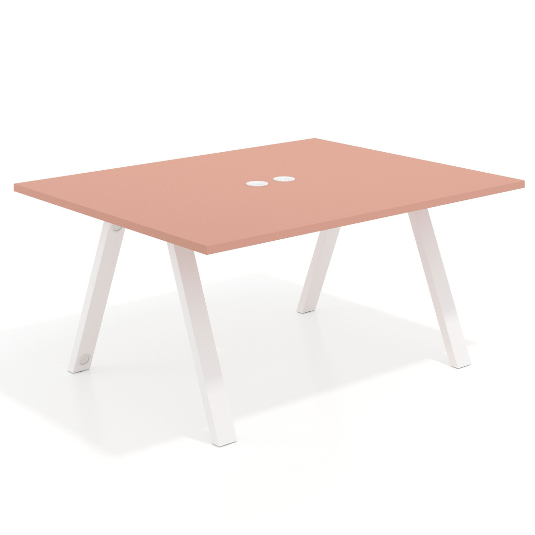 mesa co working 120x126 rosa talco uvepro mesa coworking fondo 126cm recto 1