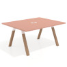 mesa co working 120x126 rosa talco uvepro mesa coworking fondo 126cm recto 1