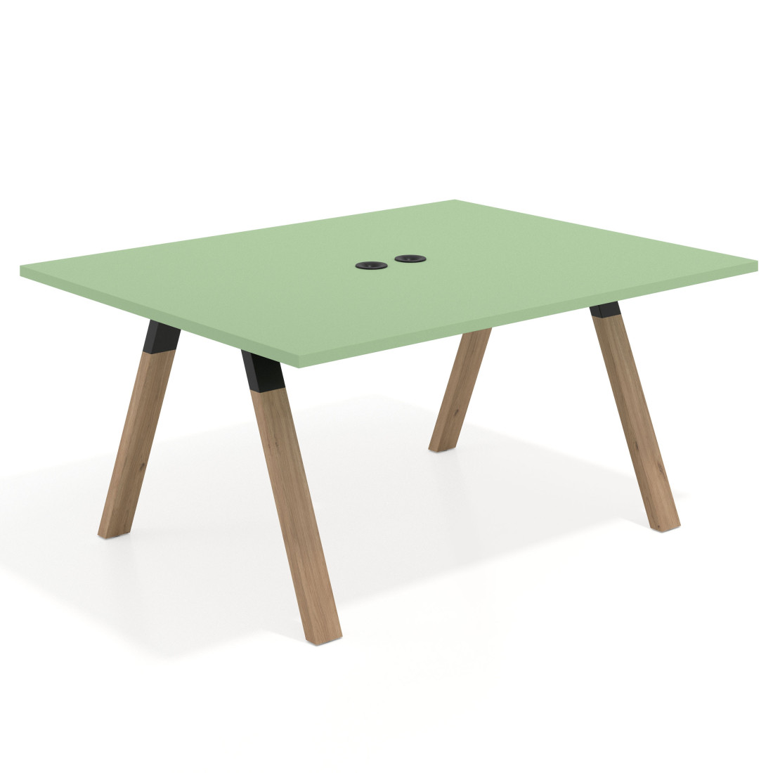 mesa co working 120x126 verde talco uvepro mesa coworking fondo 126cm recto 1