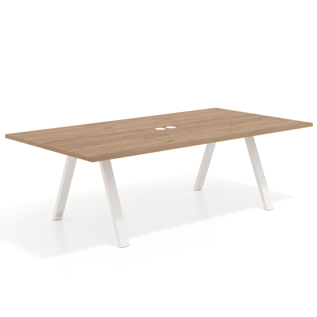 mesa co working 220x126 naturale uvepro mesa de reuniones fondo 126cm recto 1