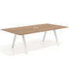 mesa co working 220x126 naturale uvepro mesa de reuniones fondo 126cm recto 1