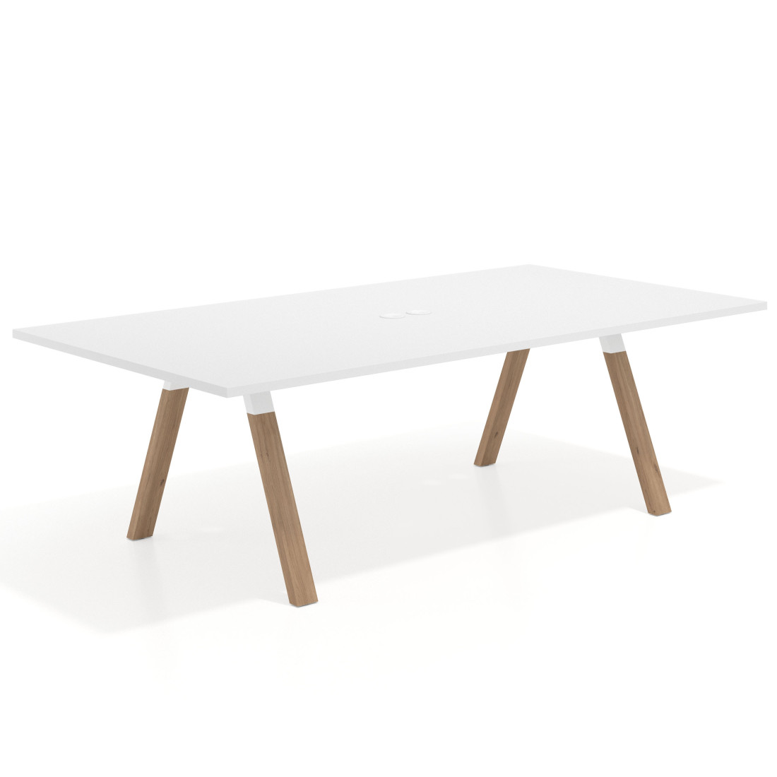 mesa co working 220x126 blanco mate uvepro mesa de reuniones fondo 126cm recto 1