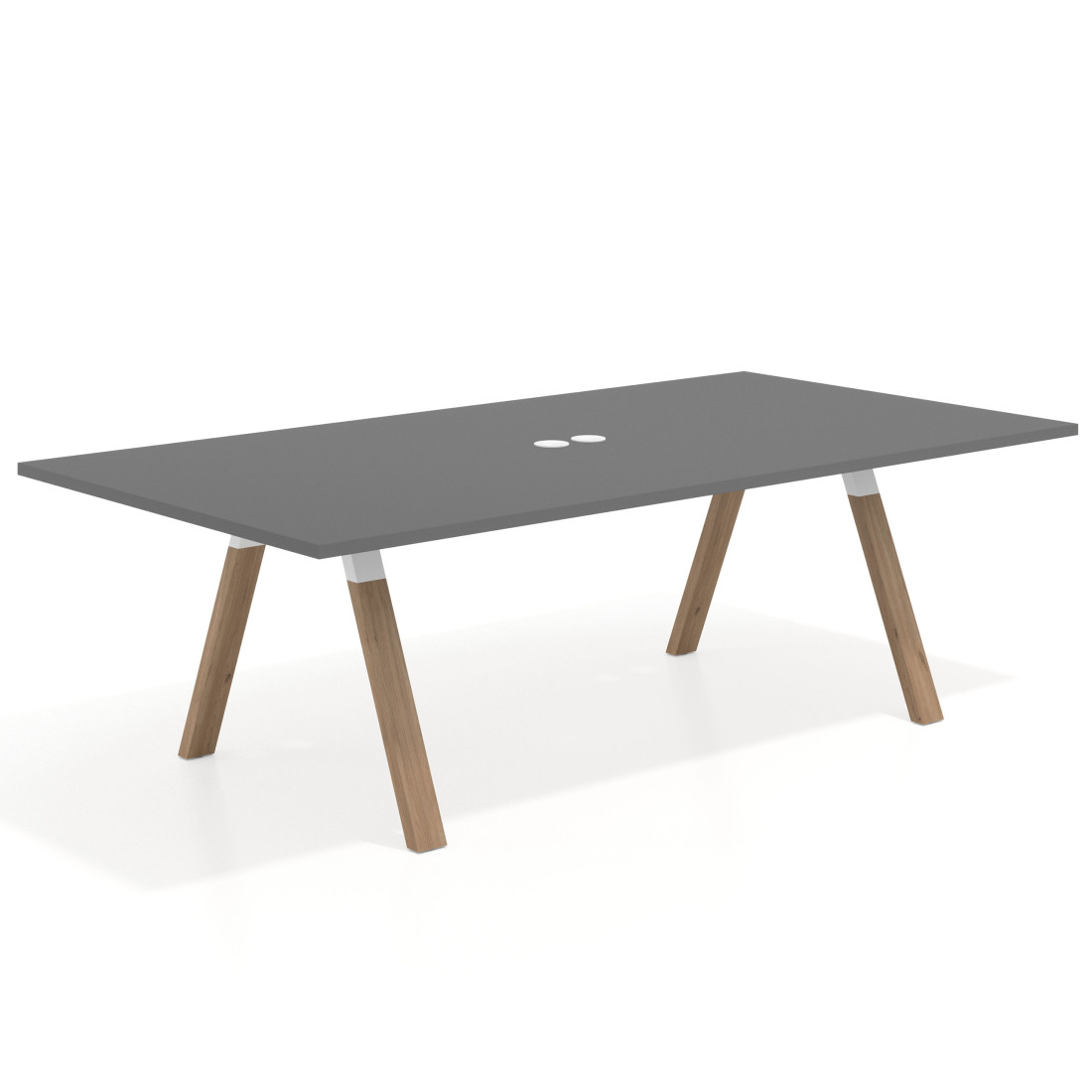 mesa co working 220x126 gris tormenta uvepro mesa de reuniones fondo 126cm recto 1