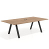 mesa co working 220x126 naturale uvepro mesa de reuniones fondo 126cm recto 1