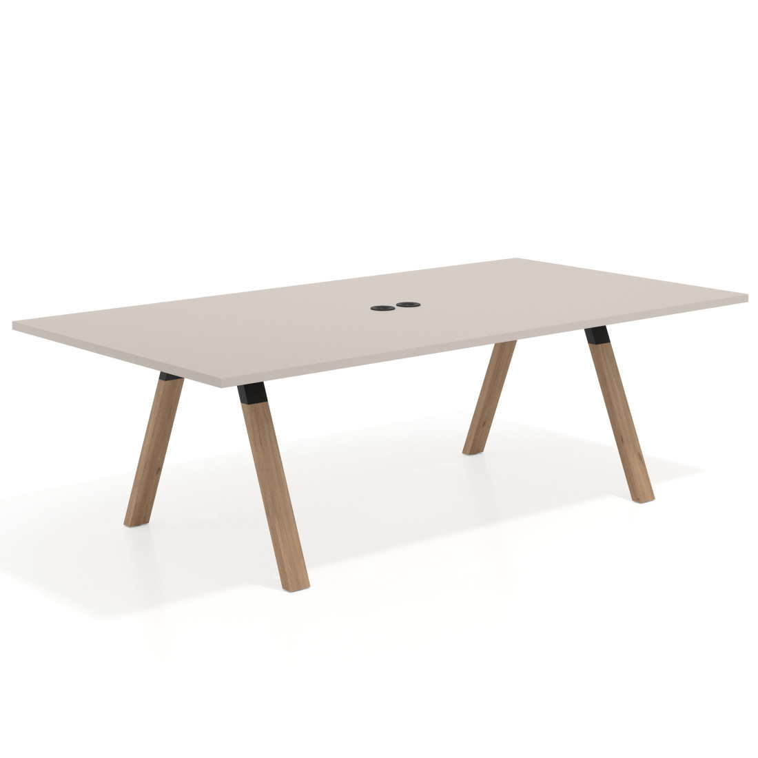 mesa co working 220x126 gris coco uvepro mesa de reuniones fondo 126cm recto 1