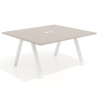 mesa co working 120x142 gris coco uvepro mesa coworking fondo 142cm recto 1