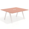 mesa co working 120x142 rosa talco uvepro mesa coworking fondo 142cm recto 1