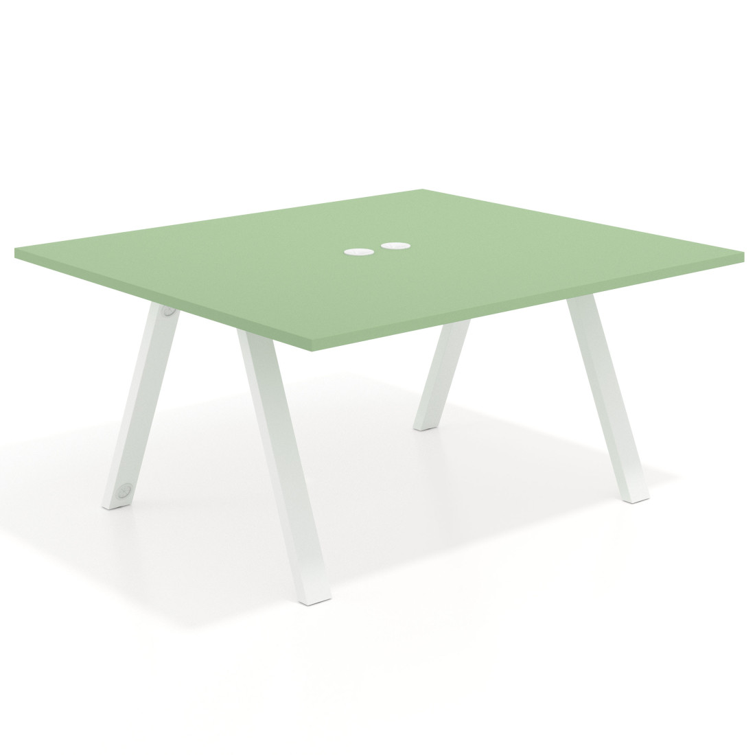 mesa co working 120x142 verde talco uvepro mesa coworking fondo 142cm recto 1