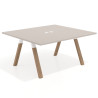 mesa co working 120x142 gris coco uvepro mesa coworking fondo 142cm recto 1