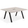 mesa co working 120x142 gris coco uvepro mesa coworking fondo 142cm recto 1
