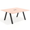 mesa co working 120x142 rosa nube uvepro mesa coworking fondo 142cm recto 1