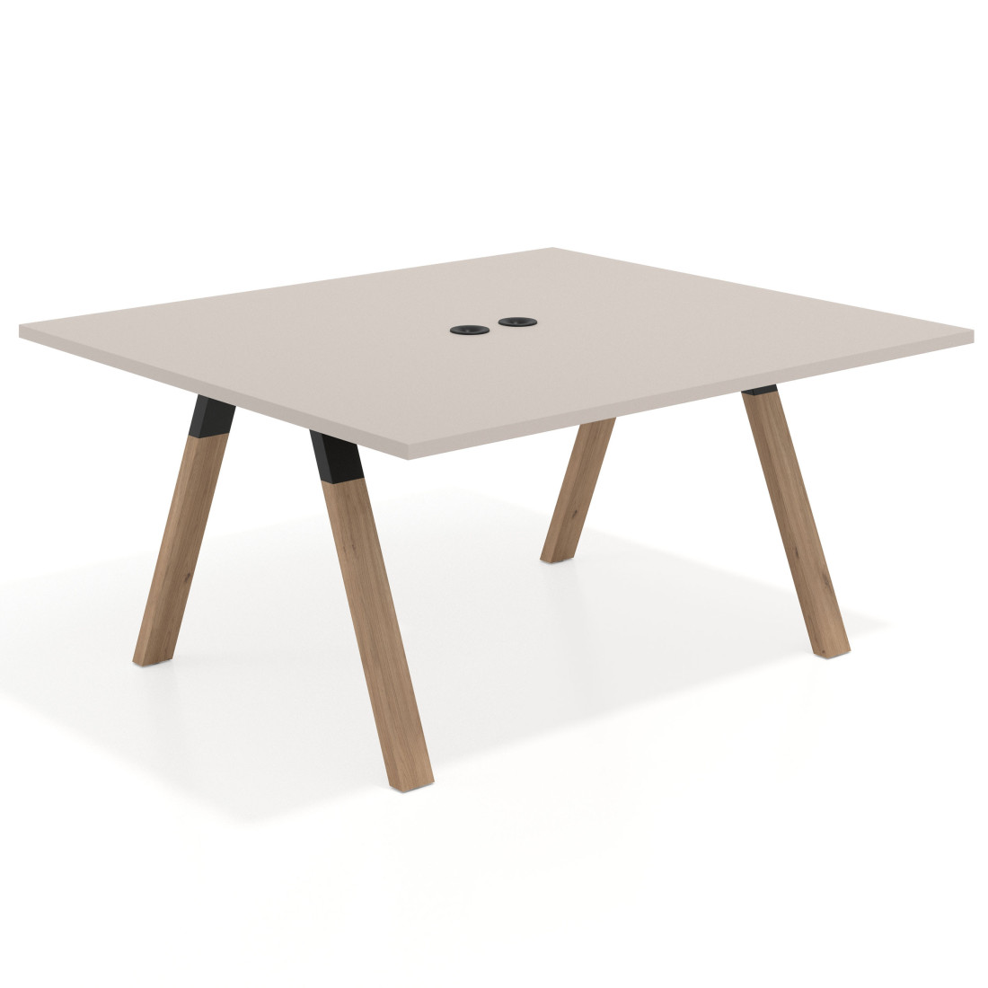 mesa co working 120x142 gris coco uvepro mesa coworking fondo 142cm recto 1