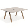 mesa co working 120x142 gris coco uvepro mesa coworking fondo 142cm recto 1