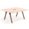 mesa co working 120x142 rosa nube uvepro mesa coworking fondo 142cm recto 1