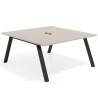 mesa multipuesto 120x166 gris coco uvepro mesa coworking fondo 166cm recto 1