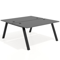 Mesa multipuesto UvePro Bench fondo 166 cm, estructura negra - GRIS TORMENTA, 180X166