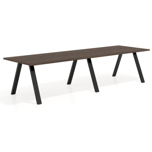 Mesa de oficina progresiva UvePro doble, fondo 100cm, estructura negra - 240x100