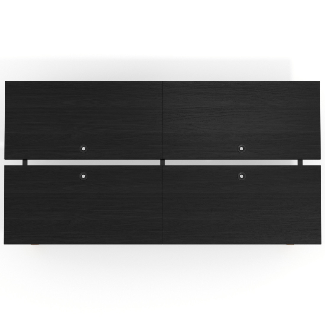 Mesa multipuesto UvePro Bench doble, fondo 166 cm, estructura negra/madera