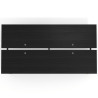 Mesa multipuesto UvePro Bench doble, fondo 166 cm, estructura negra/madera