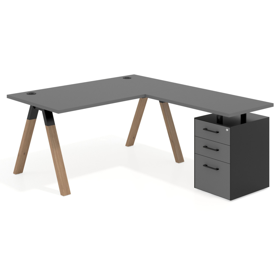 mesa en l 180x180 gris tormenta uvepro mesa con ala pedestal frontales melamina recto 1