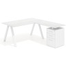 mesa en l 140x180 albo uvepro mesa con ala pedestal frontales metal recto 1