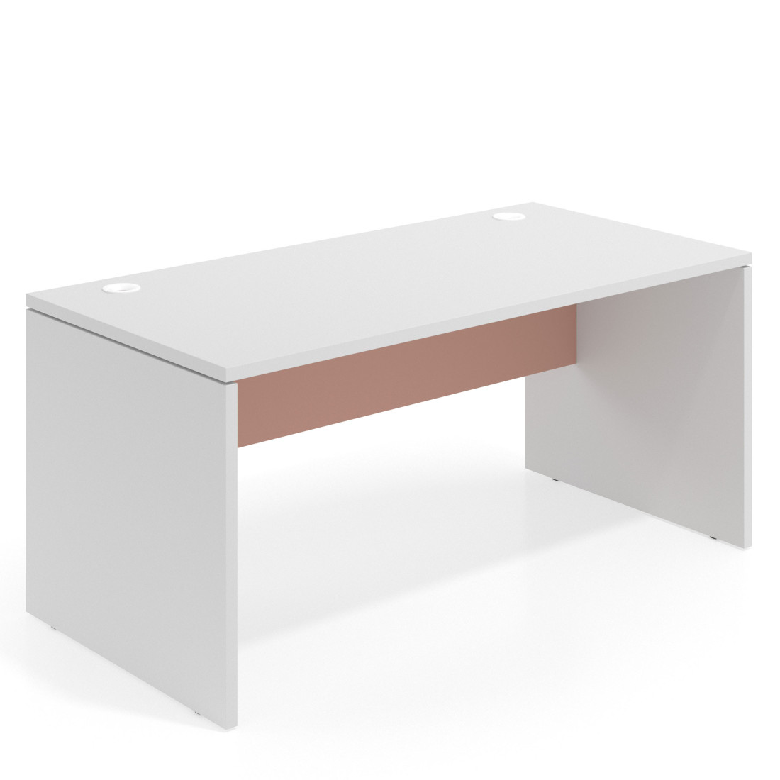 mesa de escritorio 140x80 blanco mate rosa talco workplus mesa individual fondo 80cm 1