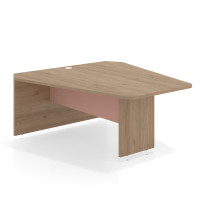 Mesa de Videoconferencias WorkPlus estructura naturale - Naturale/Rosa talco, 180x164