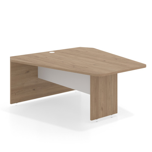 Mesa de Videoconferencias WorkPlus estructura naturale - Naturale/Blanco mate, 180x164