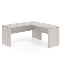 Mesa de Escritorio con ala Work Plus fondo 60 diseño monocolor - CALIFORNIA, 140X160