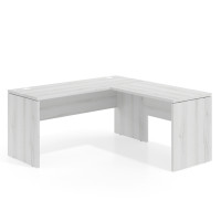 Mesa de Escritorio con ala Work Plus fondo 60 diseño monocolor - ALBO, 180X160