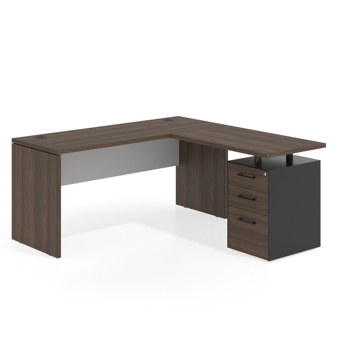 mesa en l 140x160 mistral blanco mate workplus mesa fondo 60cm con pedestal 100x60cm frontales melamina 1