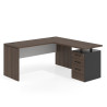 mesa en l 140x160 mistral blanco mate workplus mesa fondo 60cm con pedestal 100x60cm frontales melamina 1
