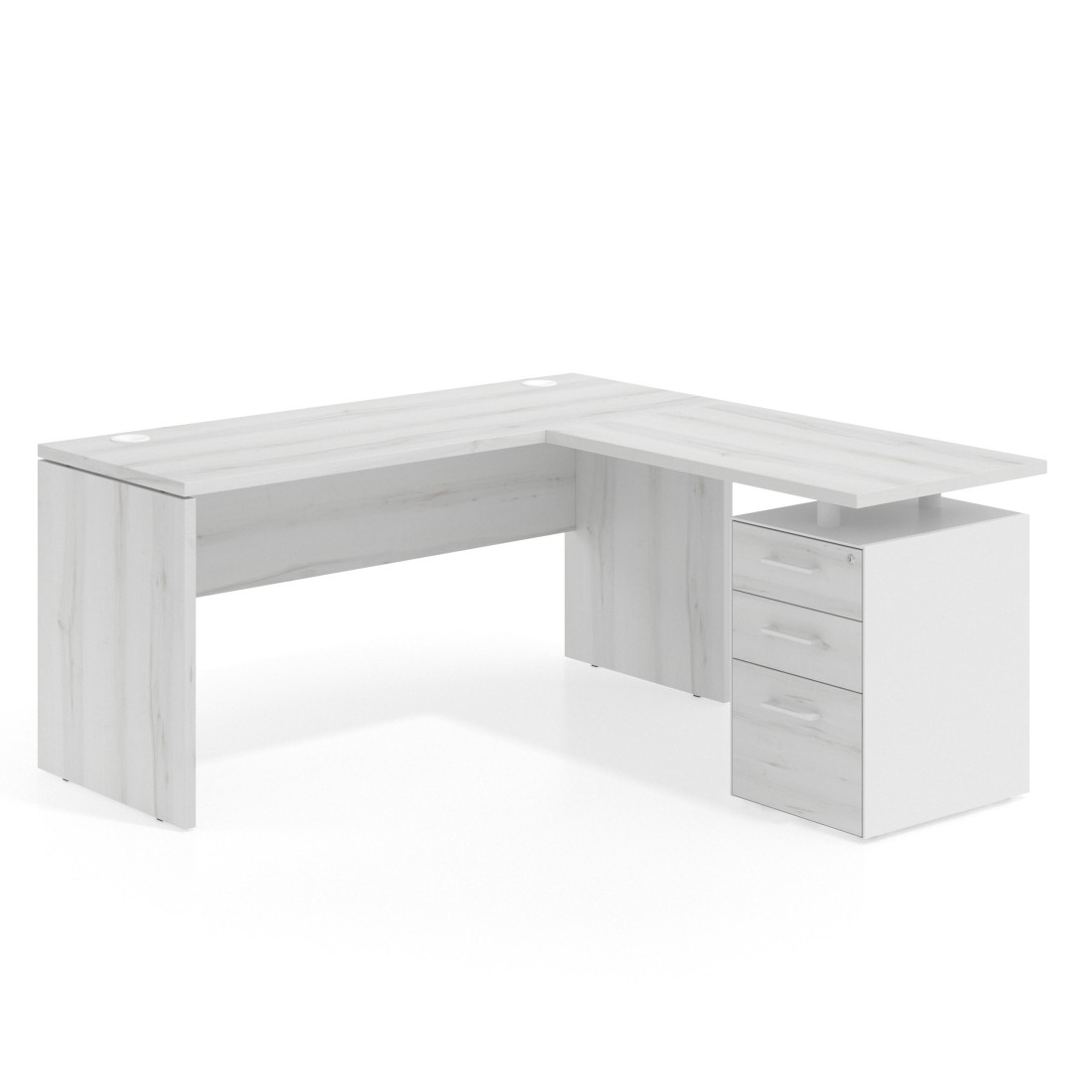 mesa en l 180x160 albo workplus mesa fondo 60cm con pedestal 100x60cm frontales melamina 1