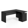 mesa en l 140x130 bocamina gris tormenta workplus mesa fondo 60cm con pedestal 70x60cm frontales melamina 1