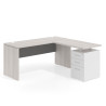 mesa en l 140x160 california gris tormenta workplus mesa fondo 60cm con pedestal 100x60cm frontales metal 1