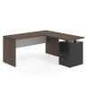 mesa en l 140x160 mistral blanco mate workplus mesa fondo 60cm con pedestal 100x60cm frontales metal 1