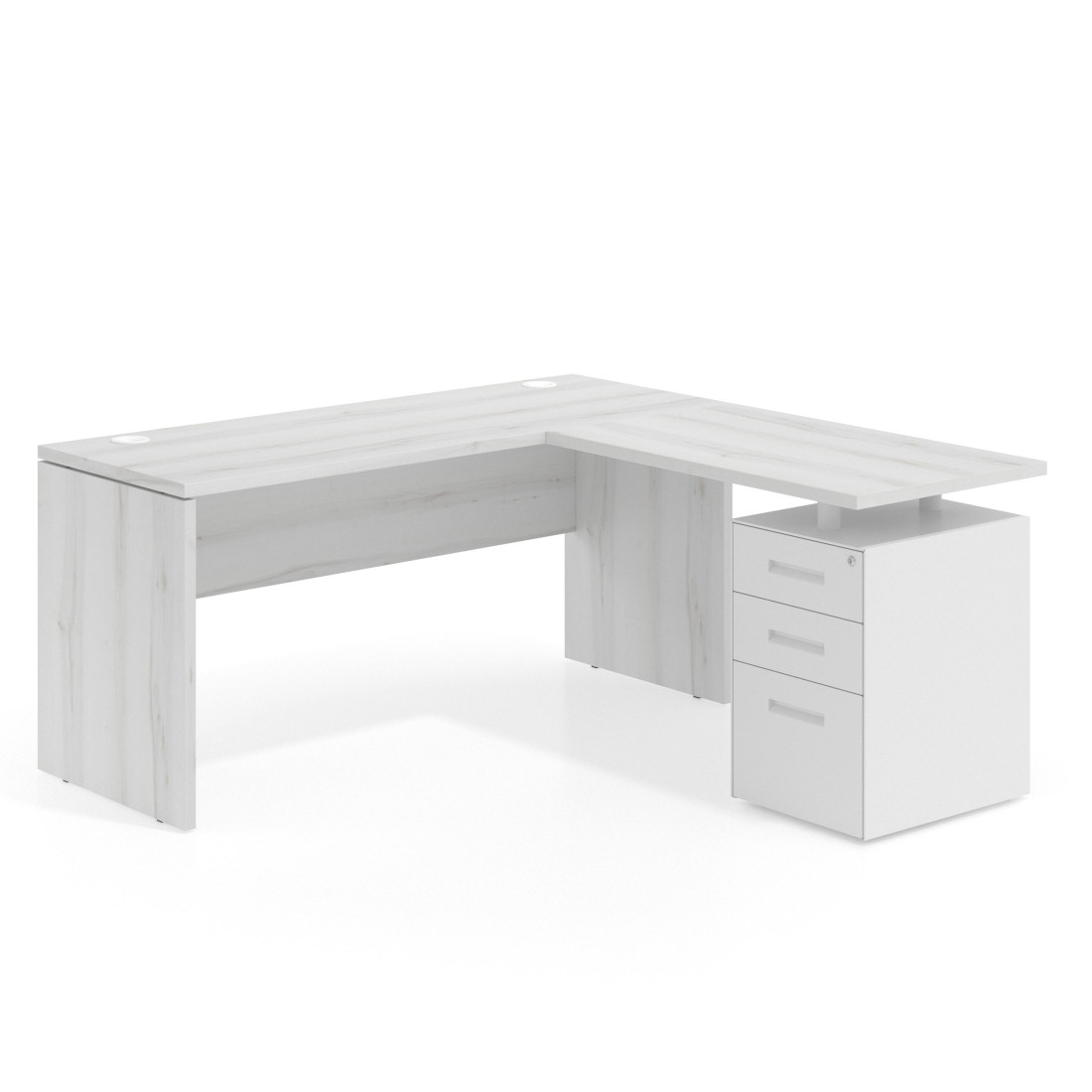mesa en l 180x160 albo workplus mesa fondo 60cm con pedestal 100x60cm frontales metal 1