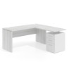 mesa en l 180x160 albo workplus mesa fondo 60cm con pedestal 100x60cm frontales metal 1