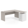 mesa en l 140x160 gris coco rayado coco workplus mesa fondo 60cm con pedestal 100x60cm frontales metal 1