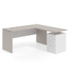 mesa en l 140x160 gris coco blanco mate workplus mesa fondo 60cm con pedestal 100x60cm frontales metal 1