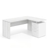 mesa en l 180x130 albo workplus mesa fondo 60cm con pedestal 70x60cm frontales metal 1